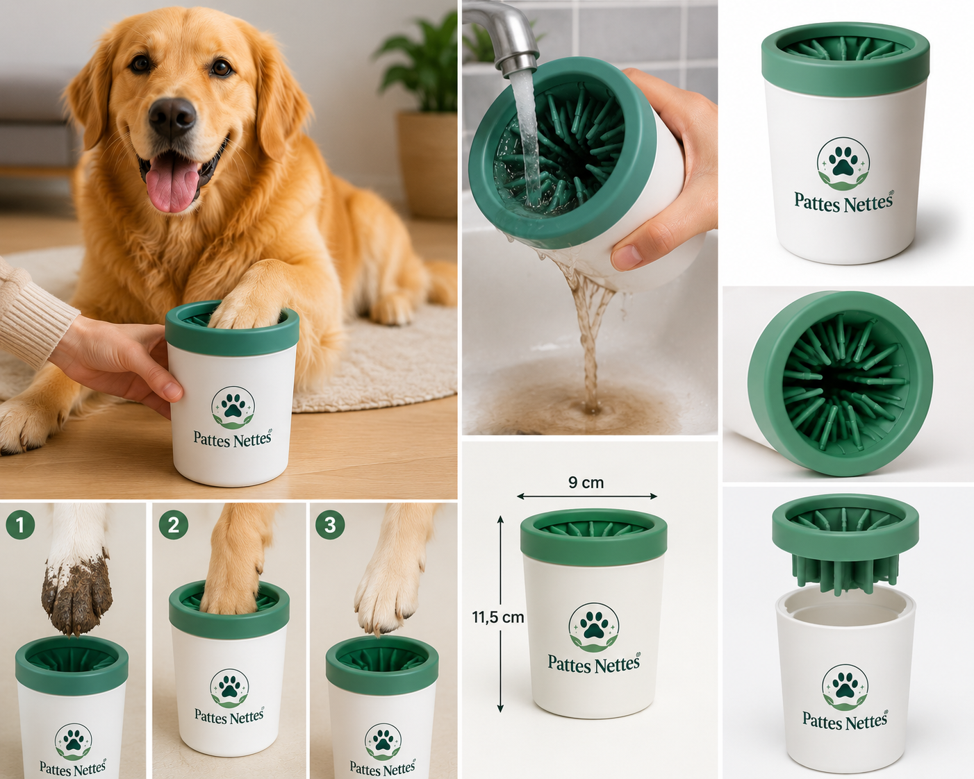 Gobelet Nettoyeur de Pattes pour Chien - Nettoyeur Rapide et Sans Salissures