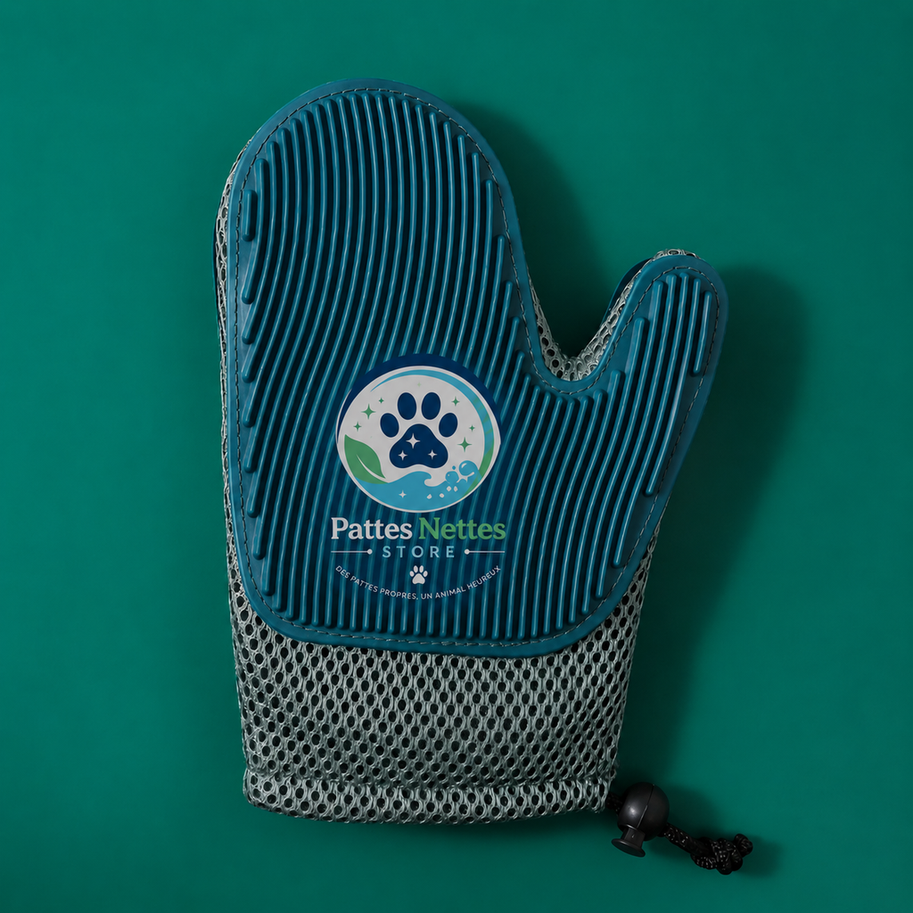 Gants de toilettage 2 en 1 pour Chiens & Chats - Accessoire pour le retrait des poils de chiens & de chat